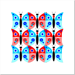 Butterfly pattern Posters and Art